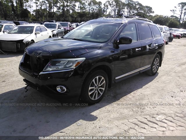 5N1AR2MM9DC601636 - 2013 NISSAN PATHFINDER S/SV/SL/PLATINUM BLACK photo 2