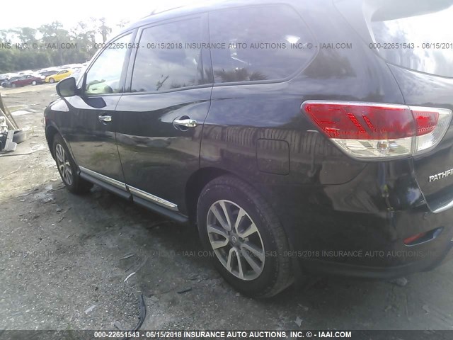 5N1AR2MM9DC601636 - 2013 NISSAN PATHFINDER S/SV/SL/PLATINUM BLACK photo 3