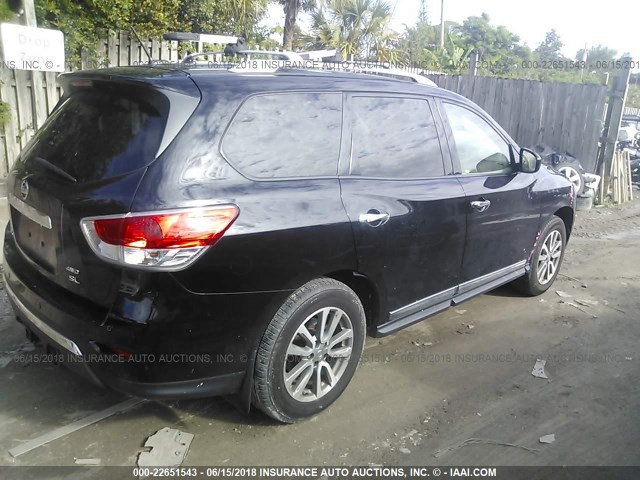5N1AR2MM9DC601636 - 2013 NISSAN PATHFINDER S/SV/SL/PLATINUM BLACK photo 4