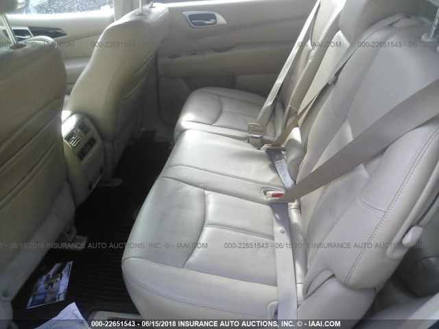 5N1AR2MM9DC601636 - 2013 NISSAN PATHFINDER S/SV/SL/PLATINUM BLACK photo 8