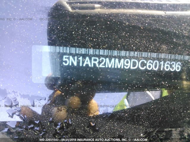 5N1AR2MM9DC601636 - 2013 NISSAN PATHFINDER S/SV/SL/PLATINUM BLACK photo 9