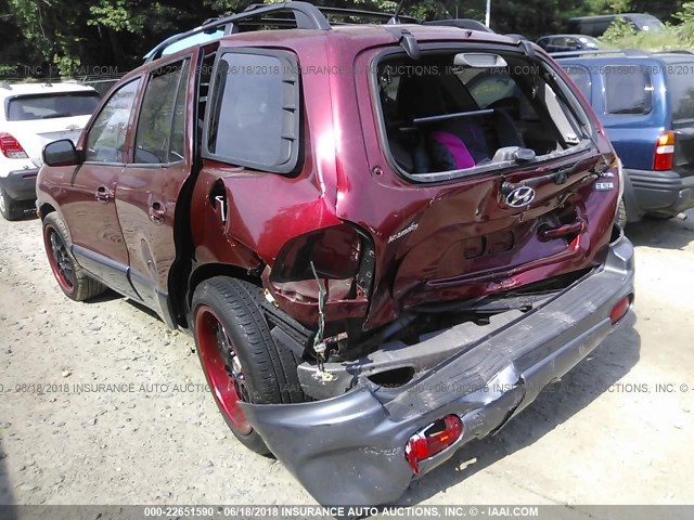 KM8SC13E54U726329 - 2004 HYUNDAI SANTA FE GLS/LX MAROON photo 6