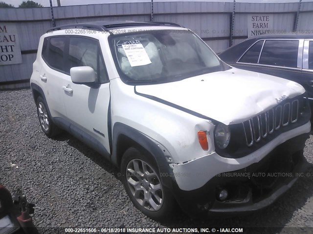 ZACCJABT3GPC55043 - 2016 JEEP RENEGADE LATITUDE WHITE photo 1