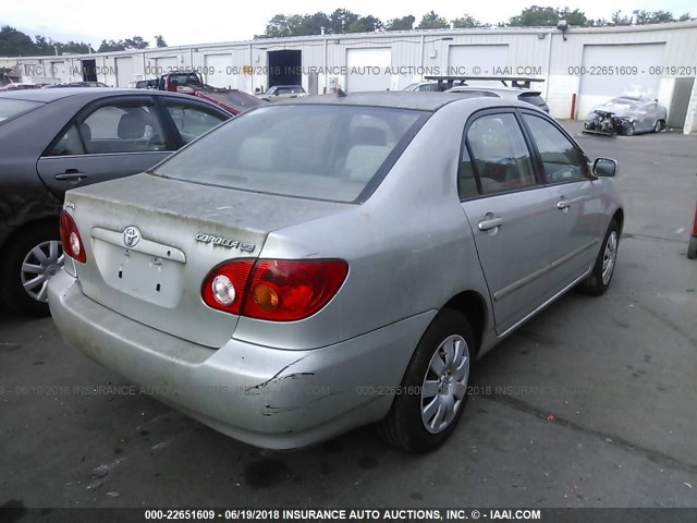 1NXBR32E63Z097366 - 2003 TOYOTA COROLLA CE/LE/S SILVER photo 4