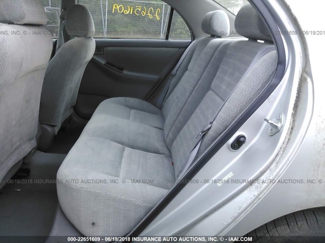 1NXBR32E63Z097366 - 2003 TOYOTA COROLLA CE/LE/S SILVER photo 8