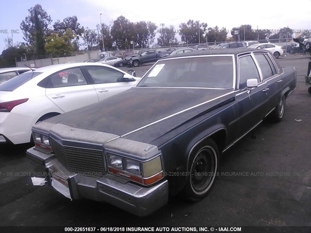 1G6DW51Y0H9707336 - 1987 CADILLAC BROUGHAM BLUE photo 2