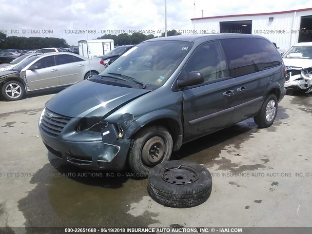 1A4GP45R36B746491 - 2006 CHRYSLER TOWN & COUNTRY  BLUE photo 2