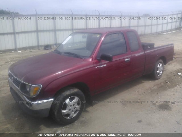 4TAUN53BXSZ031828 - 1995 TOYOTA TACOMA XTRACAB RED photo 2