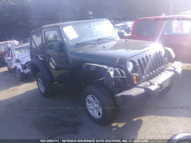 1C4AJWAG2DL666992 - 2013 JEEP WRANGLER SPORT შავი ფოტო 1
