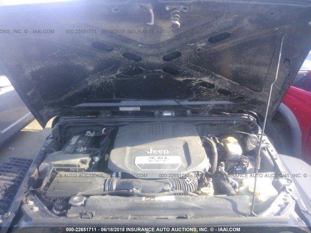 1C4AJWAG2DL666992 - 2013 JEEP WRANGLER SPORT შავი ფოტო 10