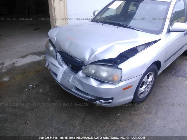 KMHDN46D54U802736 - 2004 HYUNDAI ELANTRA GLS/GT SILVER photo 6