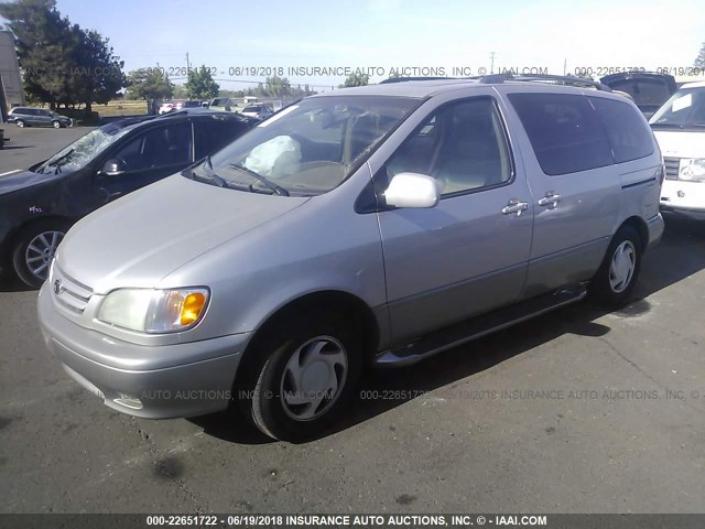 4T3ZF13CX1U367230 - 2001 TOYOTA SIENNA LE/XLE GRAY photo 2