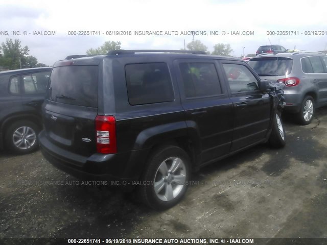 1C4NJPFA2ED533480 - 2014 JEEP PATRIOT LATITUDE BLACK photo 4