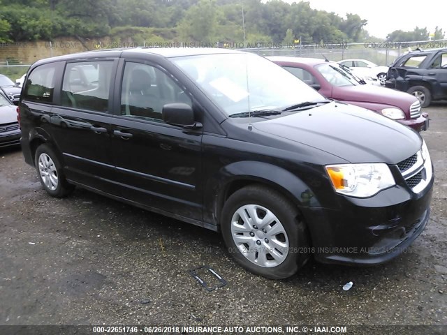 2C4RDGBG0ER283933 - 2014 DODGE GRAND CARAVAN SE BLACK photo 1