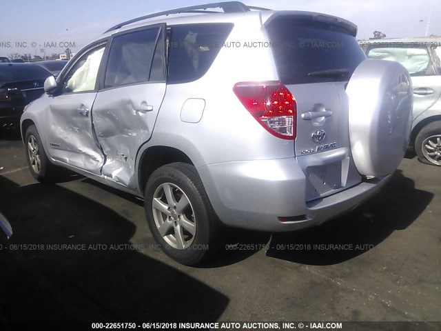 JTMBK31V675018627 - 2007 TOYOTA RAV4 LIMITED SILVER photo 3