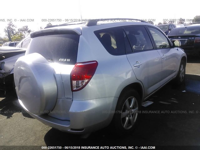 JTMBK31V675018627 - 2007 TOYOTA RAV4 LIMITED SILVER photo 4