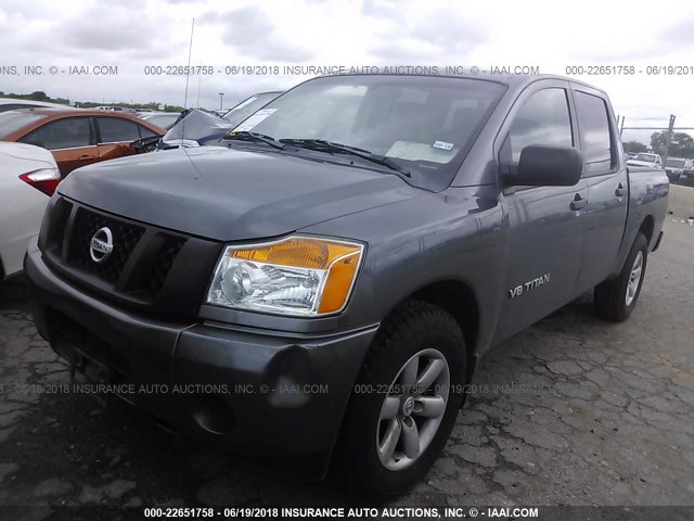 1N6BA0EK7DN310202 - 2013 NISSAN TITAN S/SV/SL/PRO-4X GRAY photo 2