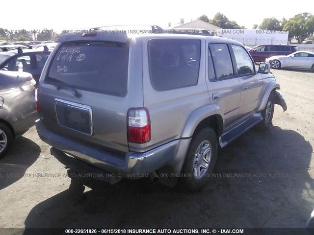 JT3GN86R420248800 - 2002 TOYOTA 4RUNNER SR5 BEIGE photo 4