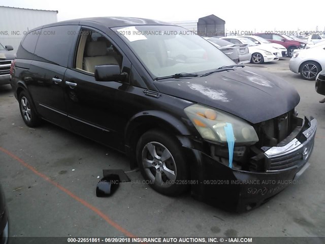 5N1BV28U07N134240 - 2007 NISSAN QUEST S/SE/SL BLACK photo 1