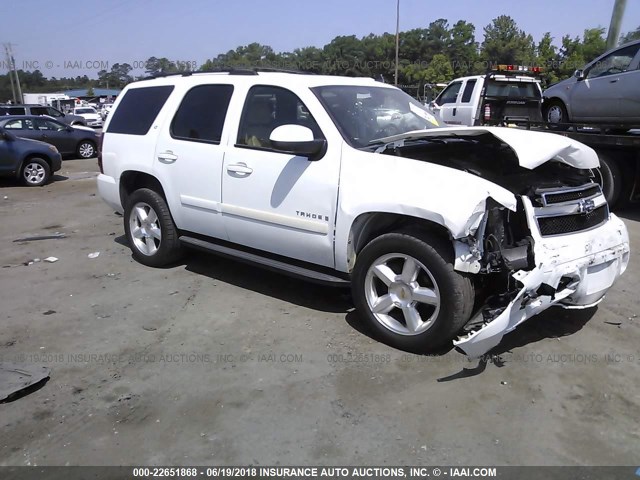 1GNFK13057J101407 - 2007 CHEVROLET TAHOE K1500 WHITE photo 1