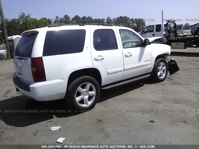 1GNFK13057J101407 - 2007 CHEVROLET TAHOE K1500 WHITE photo 4