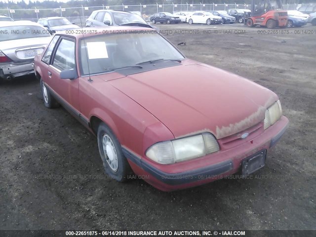 1FABP40A9HF205433 - 1987 FORD MUSTANG LX RED photo 1