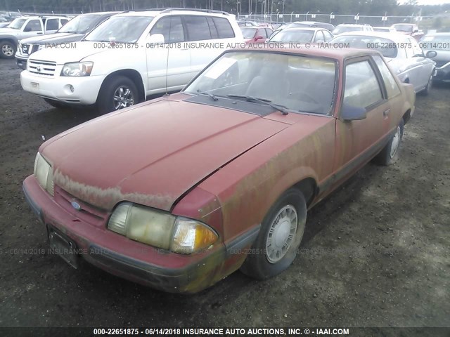1FABP40A9HF205433 - 1987 FORD MUSTANG LX RED photo 2