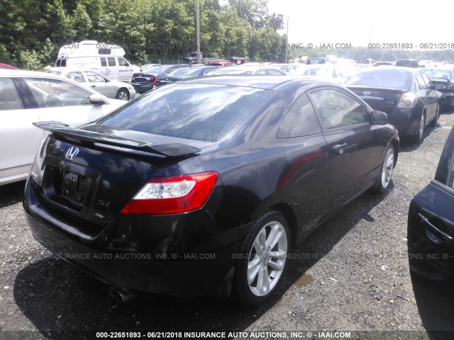 2HGFG21546H702954 - 2006 HONDA CIVIC SI BLACK photo 4