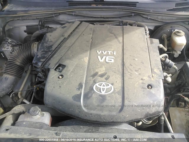 5TELU42NX7Z334256 - 2007 TOYOTA TACOMA DOUBLE CAB 银色 照片 10