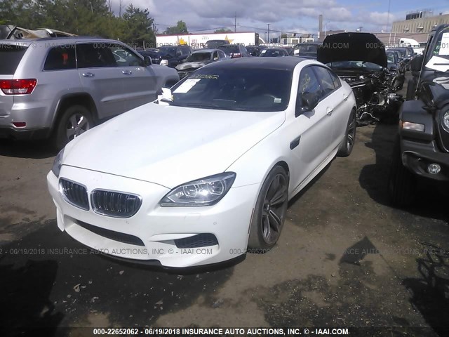 WBS6C9C58ED467432 - 2014 BMW M6 GRAN COUPE WHITE photo 2