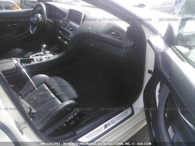 WBS6C9C58ED467432 - 2014 BMW M6 GRAN COUPE WHITE photo 5
