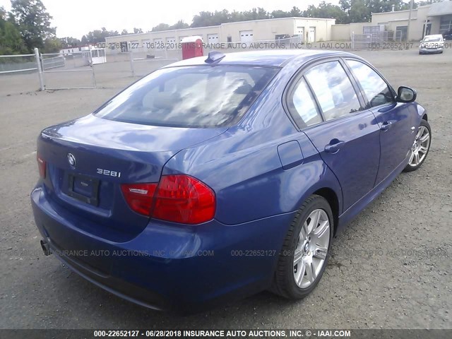 WBAPK7C55BF196197 - 2011 BMW 328 XI 蓝色 照片 4