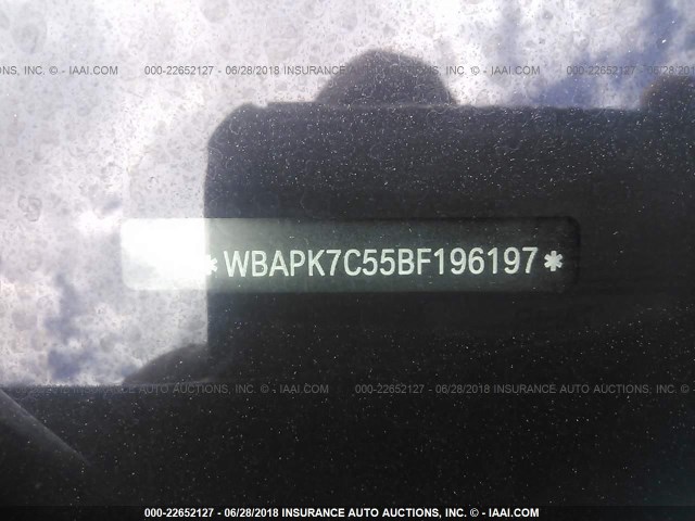 WBAPK7C55BF196197 - 2011 BMW 328 XI 蓝色 照片 9