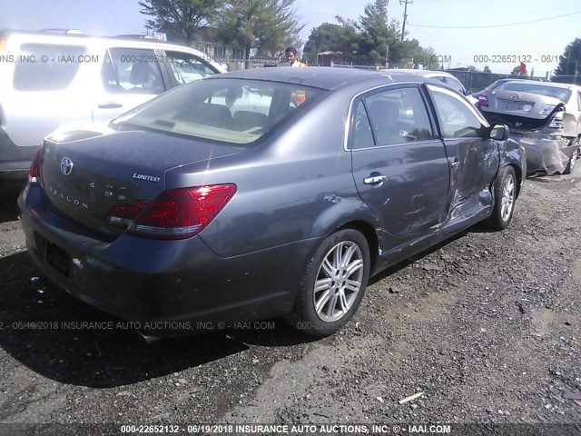 4T1BK36B88U273488 - 2008 TOYOTA AVALON XL/XLS/TOURING/LIMITED GRAY photo 4