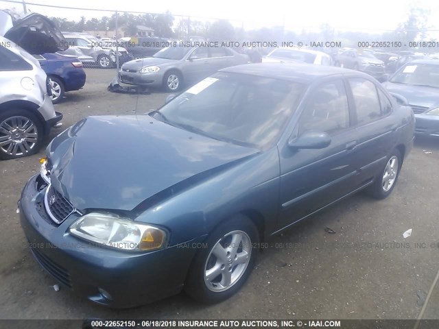 3N1CB51D02L690458 - 2002 NISSAN SENTRA XE/GXE BLUE photo 2