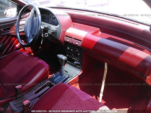 1ZVPT20C5N5212833 - 1992 FORD PROBE GL RED photo 5