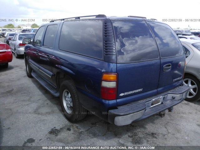 1GNEC16Z93J123553 - 2003 CHEVROLET SUBURBAN C1500 BLUE photo 3