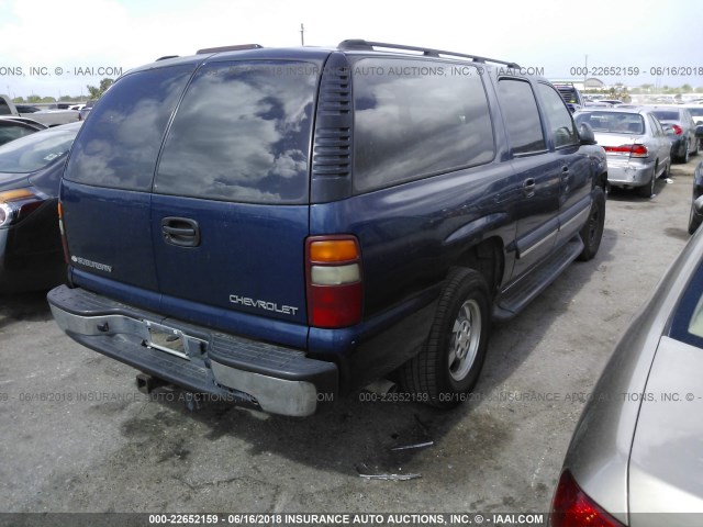 1GNEC16Z93J123553 - 2003 CHEVROLET SUBURBAN C1500 BLUE photo 4