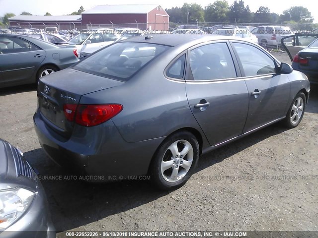 KMHDU46D78U360972 - 2008 HYUNDAI ELANTRA GLS/SE/LIMITED GRAY photo 4