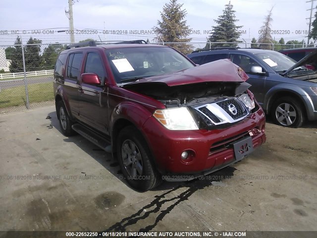 5N1AR18U38C640927 - 2008 NISSAN PATHFINDER S/LE/SE RED photo 1