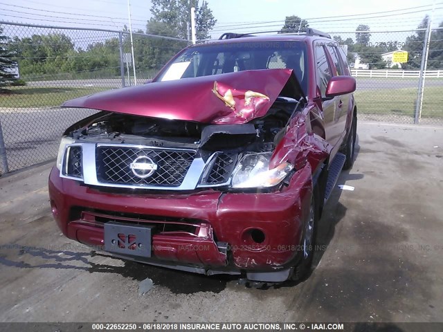 5N1AR18U38C640927 - 2008 NISSAN PATHFINDER S/LE/SE RED photo 6