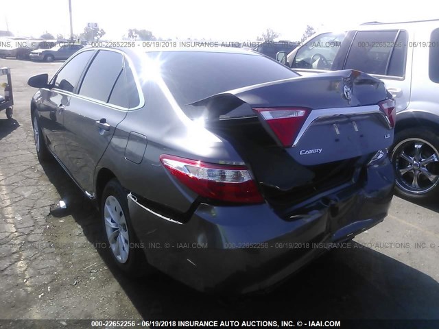4T1BF1FK1HU647240 - 2017 TOYOTA CAMRY LE/XLE/SE/XSE GRAY photo 3
