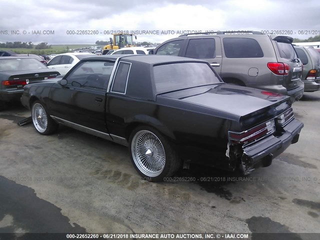 1G4GM47Y5GP214954 - 1986 BUICK REGAL LIMITED BLACK photo 3