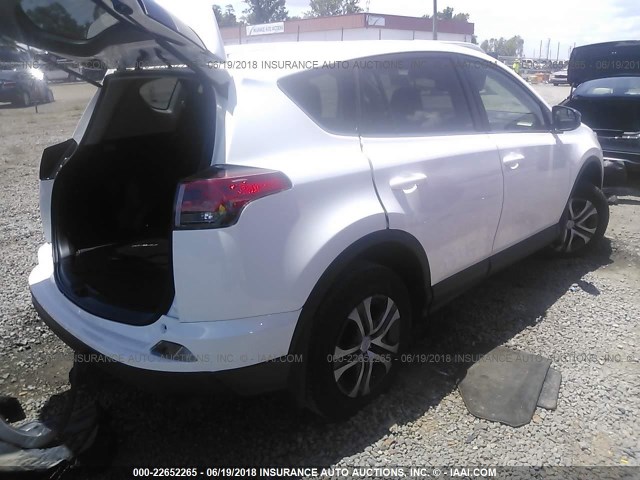 2T3ZFREV0JW430543 - 2018 TOYOTA RAV4 LE WHITE photo 4