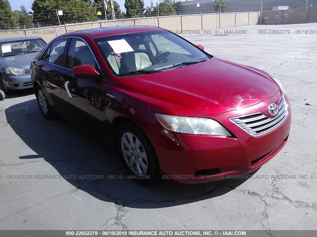 4T1BB46K68U050324 - 2008 TOYOTA CAMRY HYBRID RED photo 1