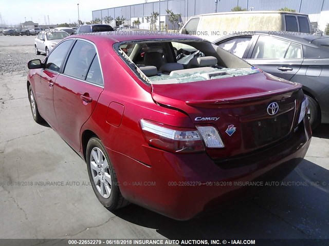 4T1BB46K68U050324 - 2008 TOYOTA CAMRY HYBRID RED photo 3