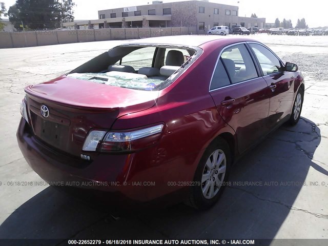 4T1BB46K68U050324 - 2008 TOYOTA CAMRY HYBRID RED photo 4