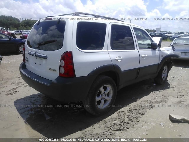 4F2YZ02Z85KM25031 - 2005 MAZDA TRIBUTE I WHITE photo 4