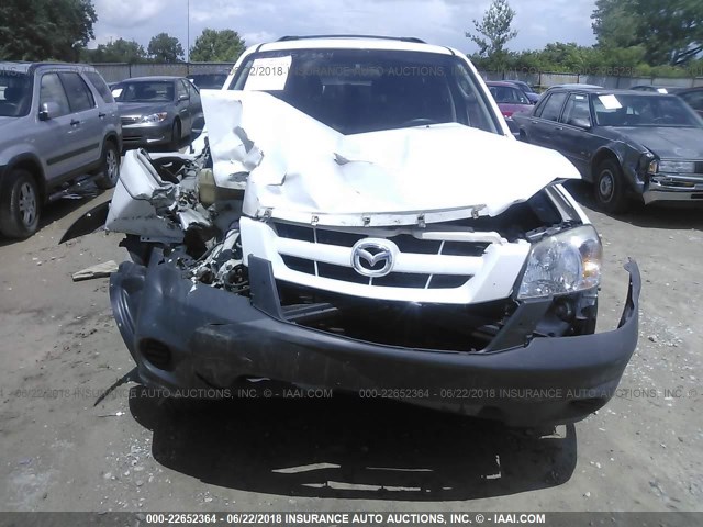 4F2YZ02Z85KM25031 - 2005 MAZDA TRIBUTE I WHITE photo 6