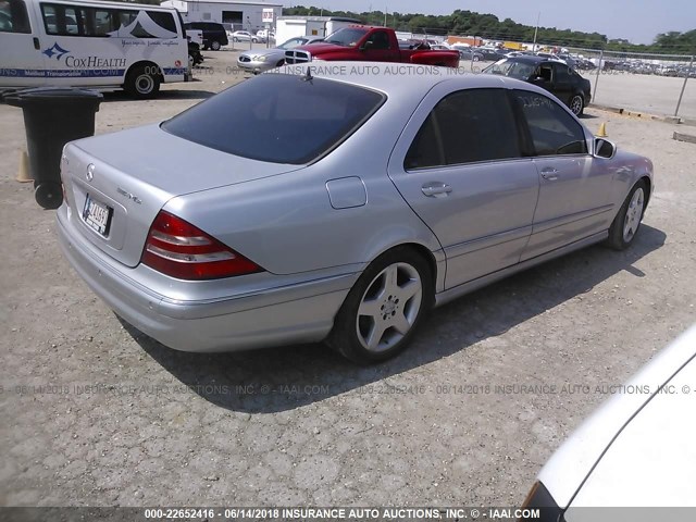 WDBNG75J61A160745 - 2001 MERCEDES-BENZ S 500 SILVER photo 4